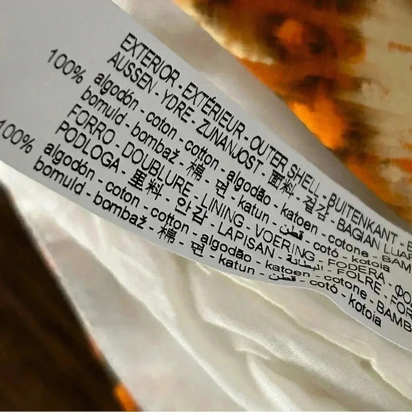 💕Zara Printed Drape Crop Top  Square Neck Orange Floral XS NWOT - Picture 6 of 10